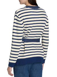 TANYA TAYLOR Delia Cardigan in blue white stripe - women's cardigan - view 6