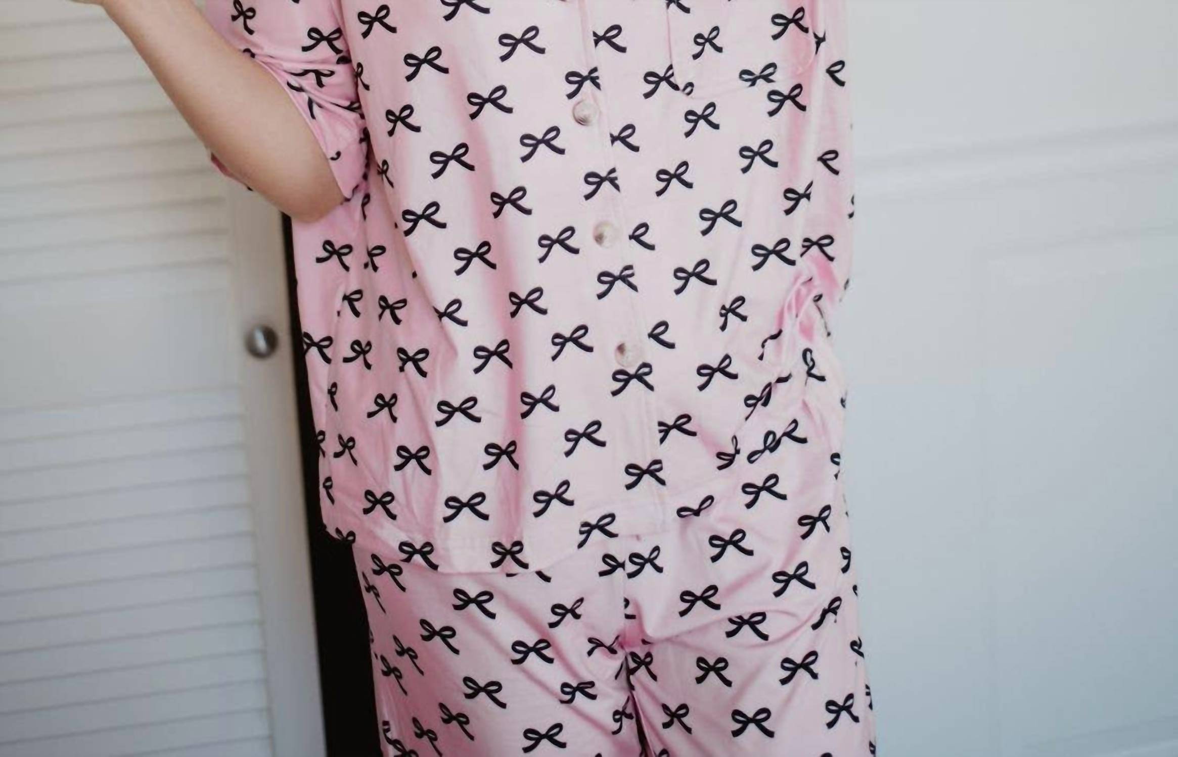 Katydid - Mini Coquette Bows Pajama Pants Set