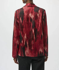 Joseph Ribkoff - Abstract V-neck Satin Top