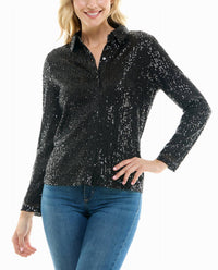 Nicole Miller - Nora Sequin Button Front Shirt
