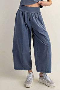 Ee:Some - Mineral Washed Wide Leg Pants