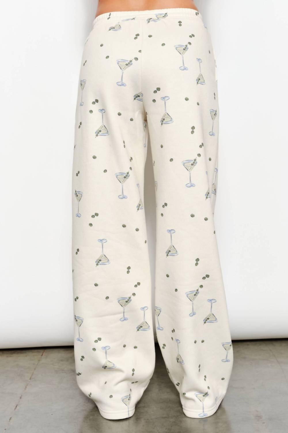 Pretty Garbage Billie Martini Sweatpants in beige - women's pants - detail view