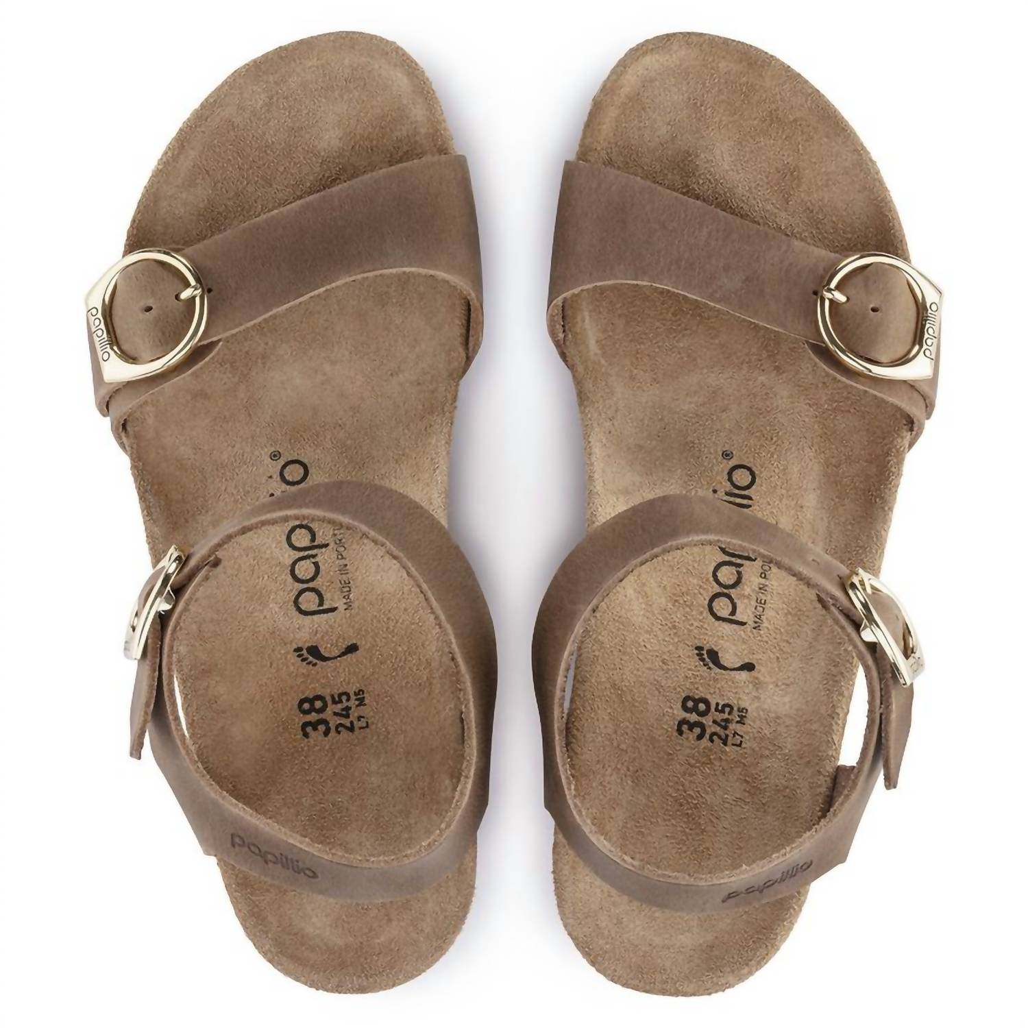 BIRKENSTOCK Women's PAPILLIO SOLEY RING BUCKLE SANDAL - NARROW WIDTH in cognac - women's shoe - alternate view