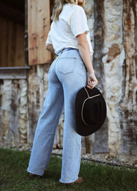 Vervet By Flying Monkey - High Waisted Wide Leg Jeans