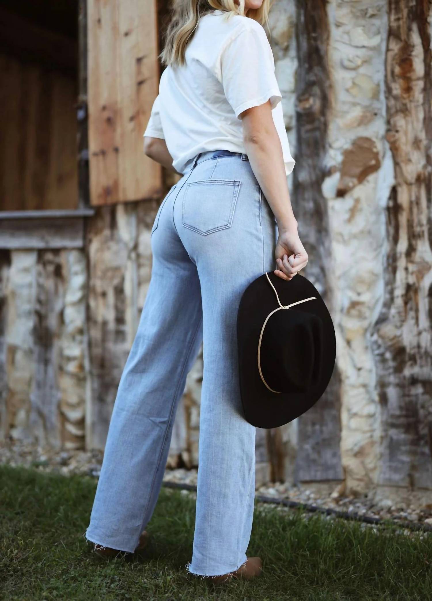 Vervet By Flying Monkey - High Waisted Wide Leg Jeans