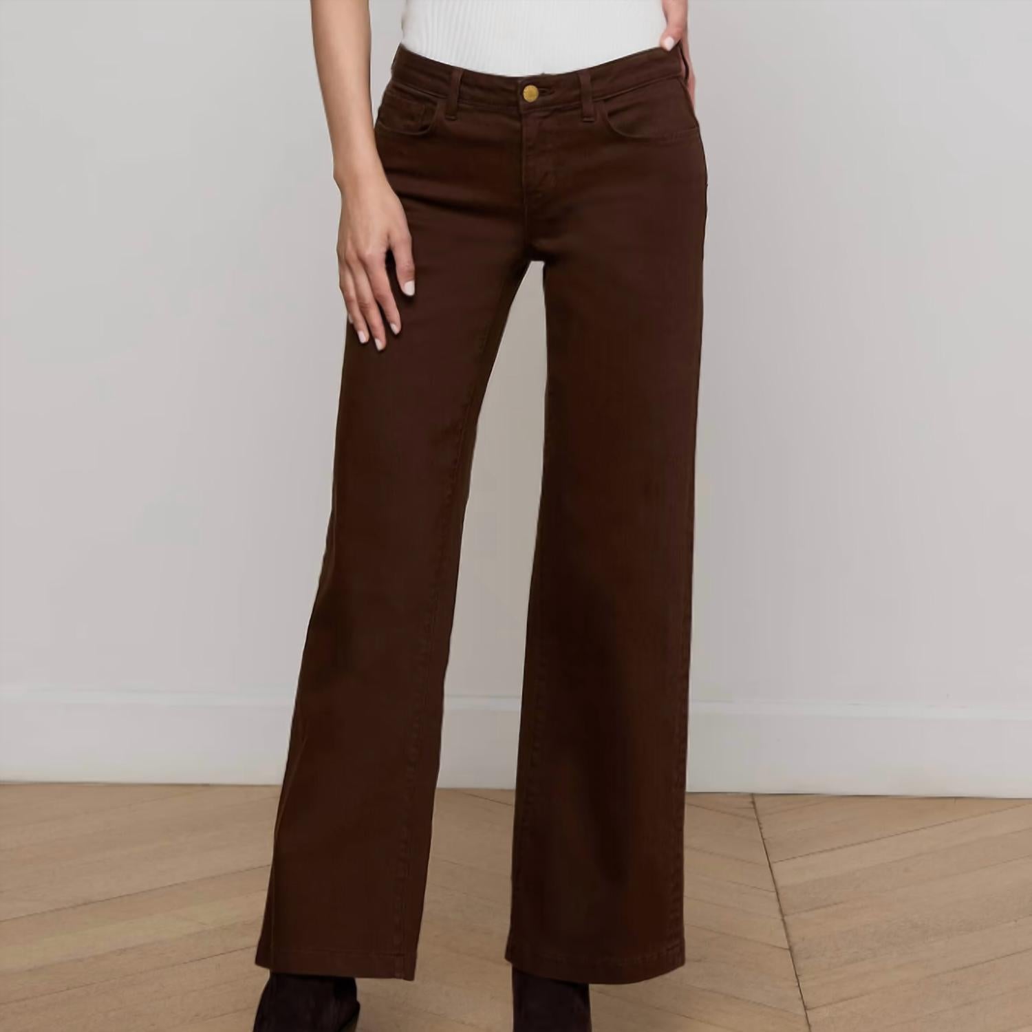 L'Agence - Joanne Low Rise Wide Leg Jean
