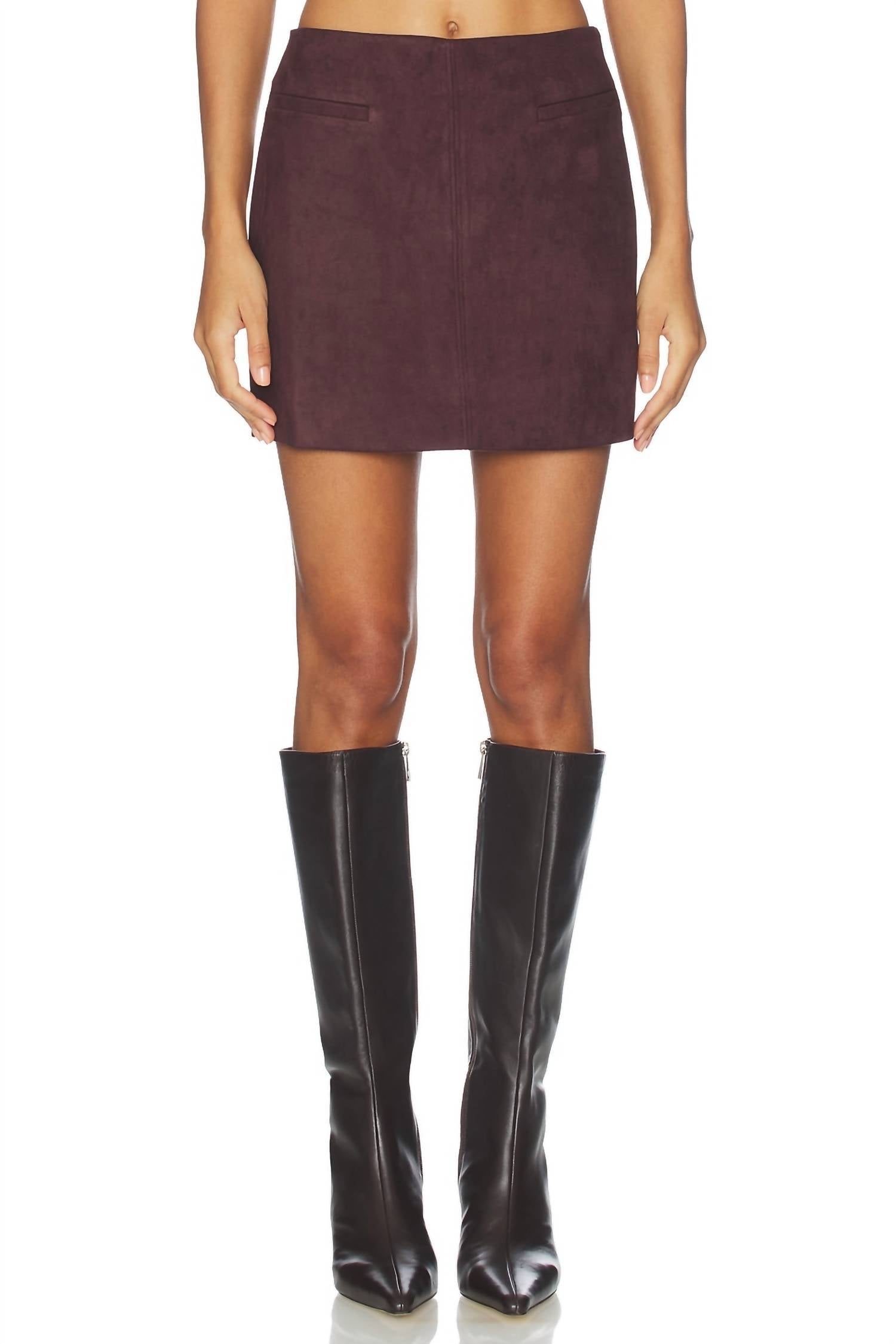 Astr - Laudine Faux Suede Mini Skirt
