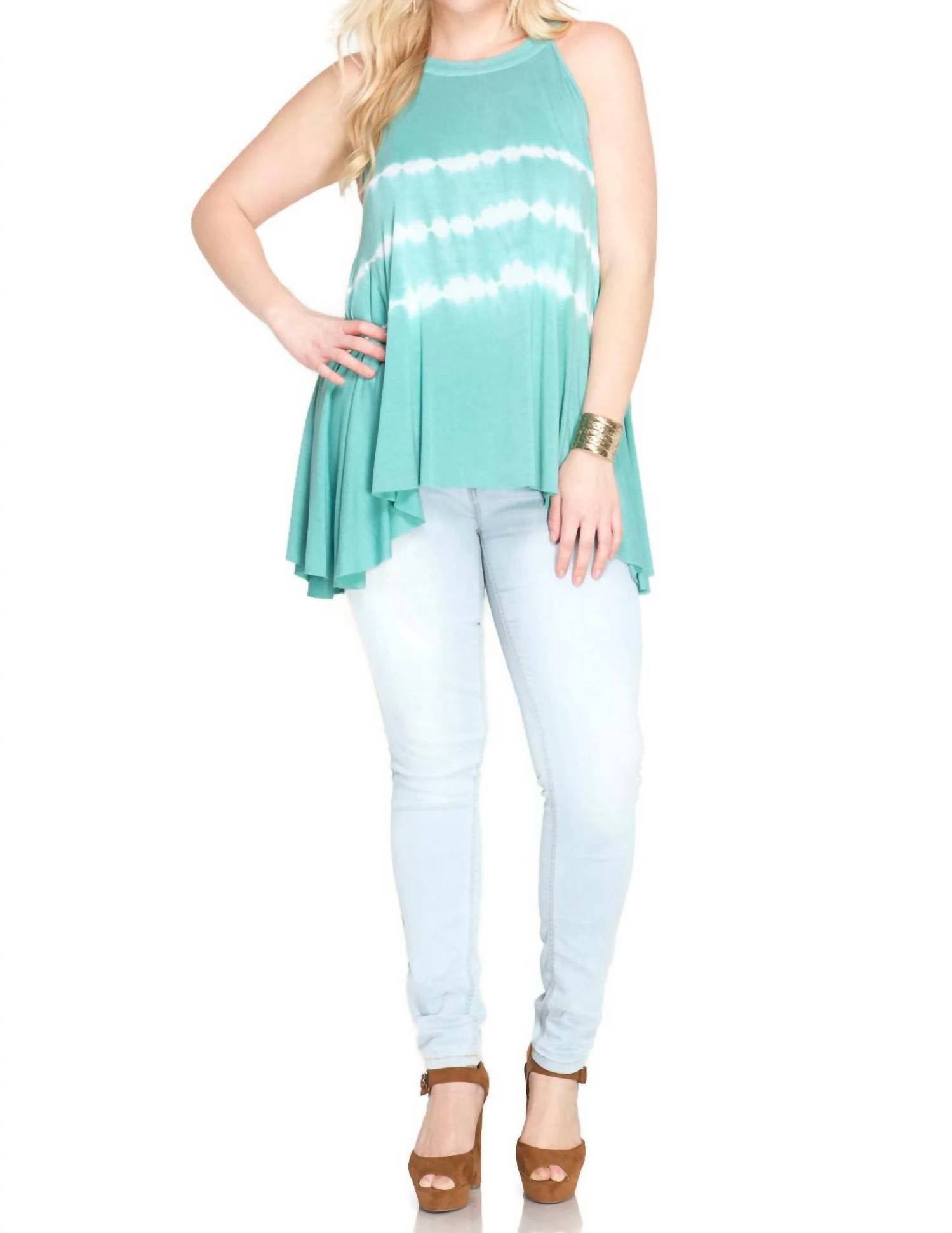 She + Sky - Sleeveless Tie Dye Tank