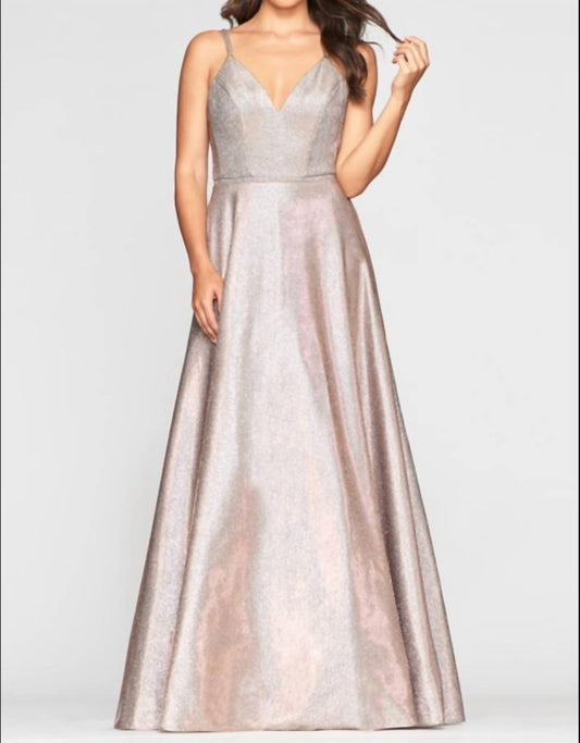 Metallic Jersey Gown