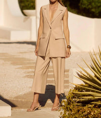 Joseph Ribkoff - Woven Twill Fitted Vest