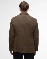 Barbour Sullivan Moons Check Blazer in brown - men's jacket - detail view