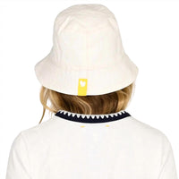 KERRI ROSENTHAL Women's Bucket Hat in oatmilk - women's hat - detail view