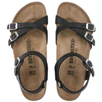 BIRKENSTOCK Women's Kumba Oiled Leather Sandals in black - women's sandal - detail view