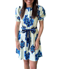 Maude Vivante - Geometric Florals Mini Dress