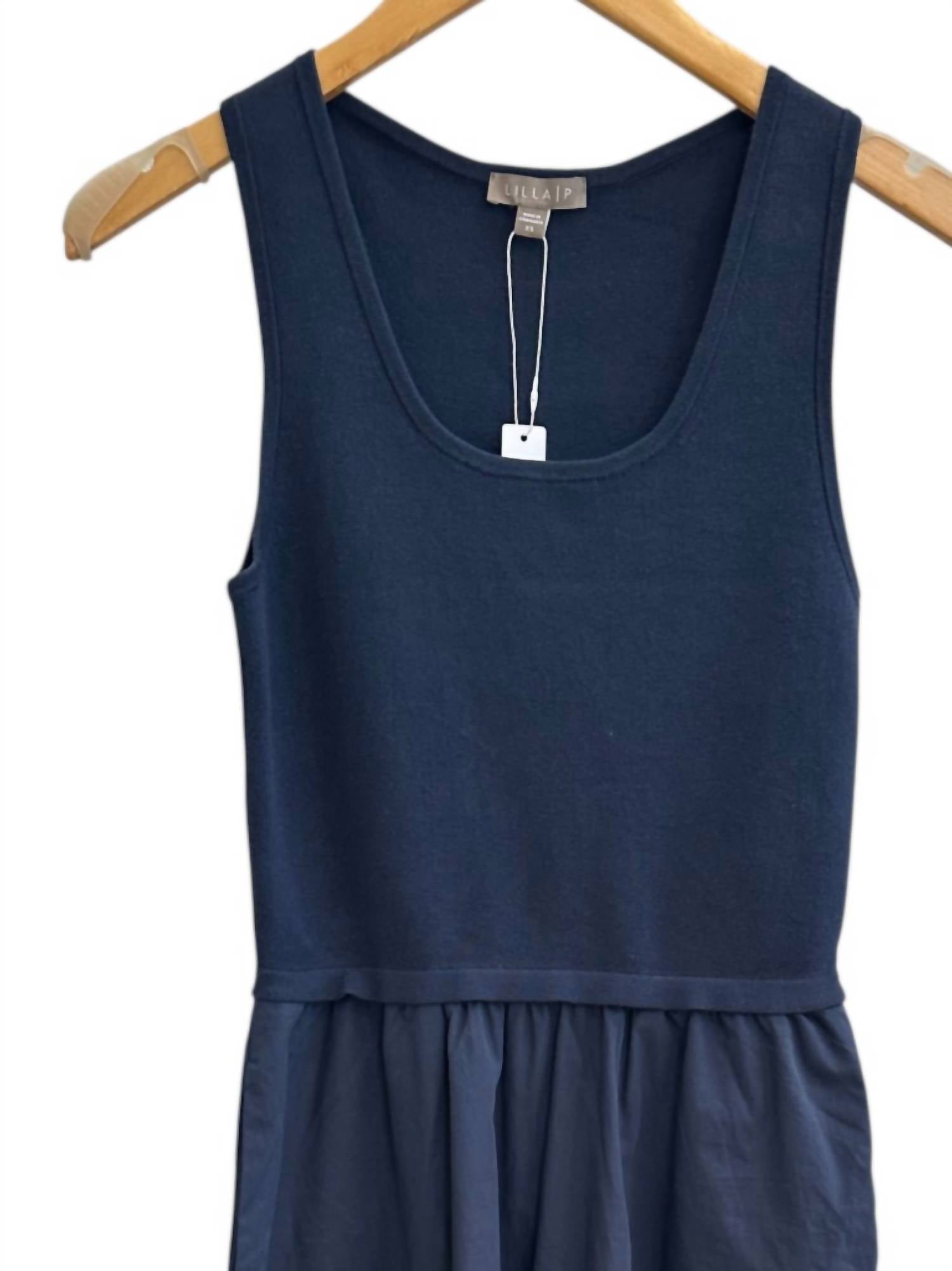 Lilla P - Women's Mixed Media Scoop Dress