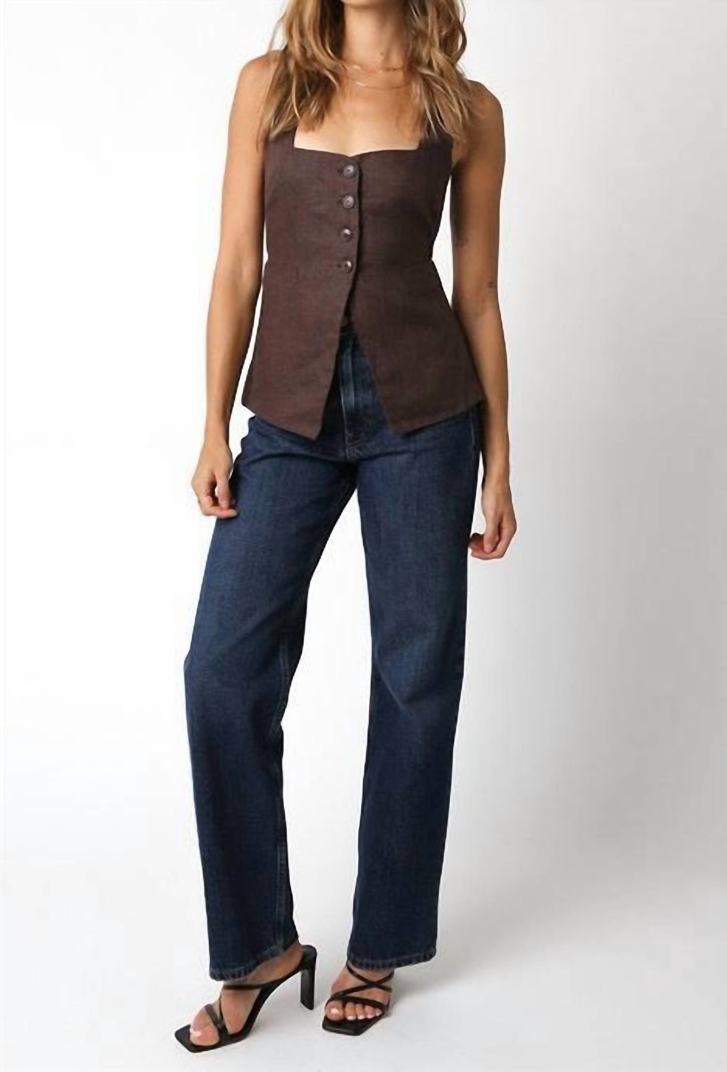 Mint - Deja Linen Vest
