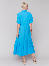Charlie B - Short Sleeve Button-front Dress