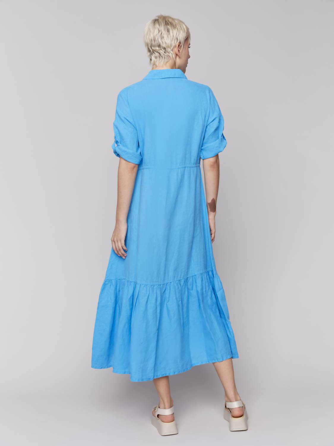 Charlie B - Short Sleeve Button-front Dress