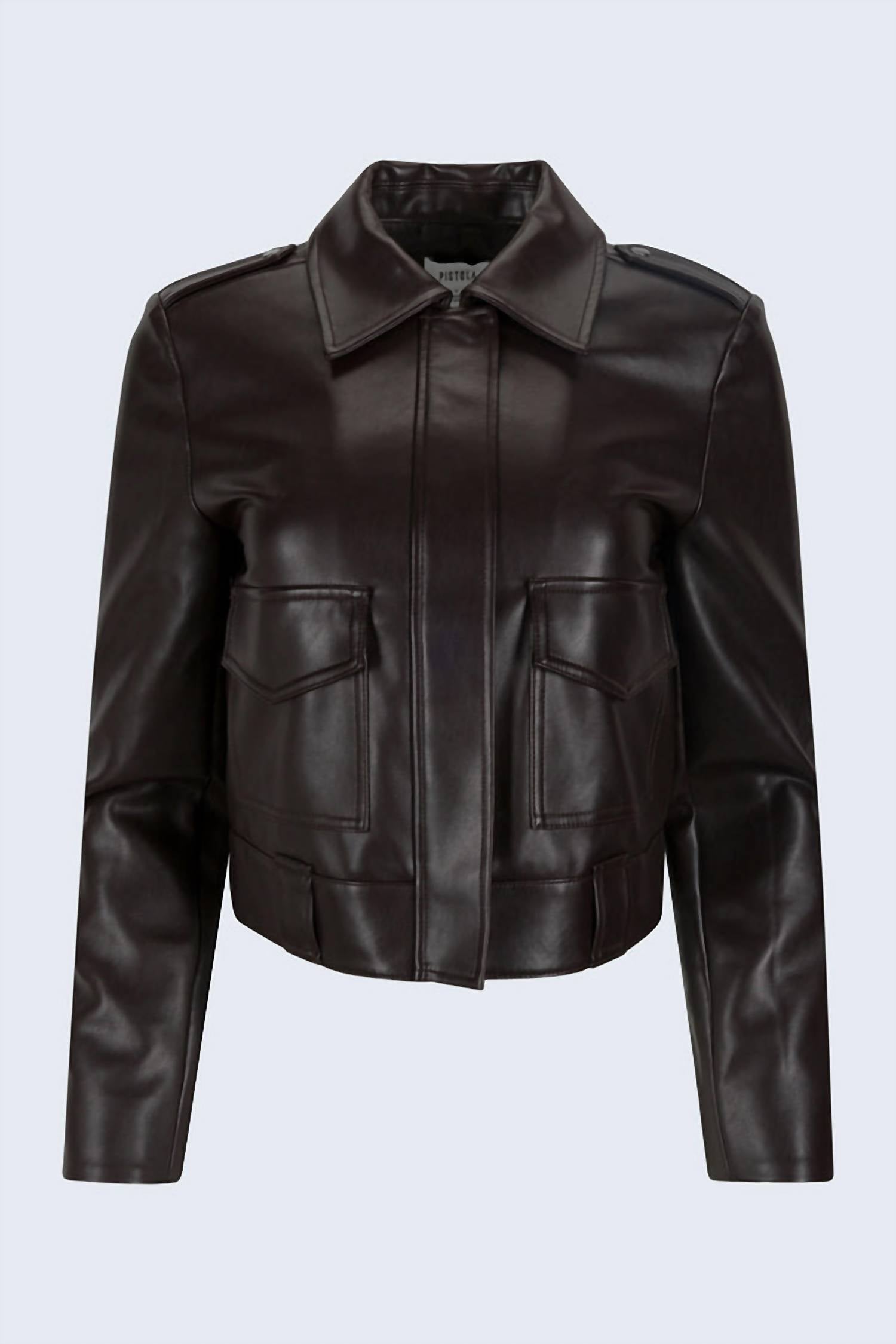PISTOLA Bex Shrunken Jacket in french roast - women's jacket - view 4