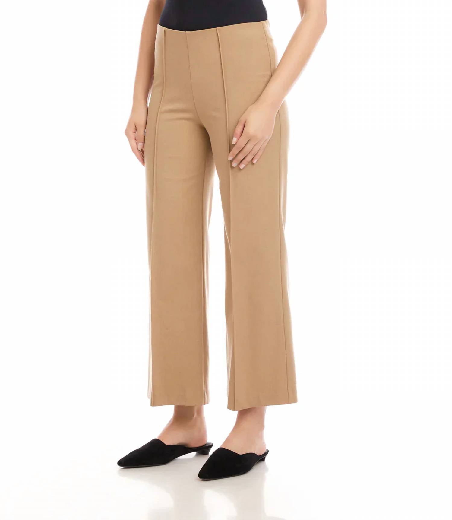 Karen Kane - Calla Cropped Pintuck Wide-leg Pants