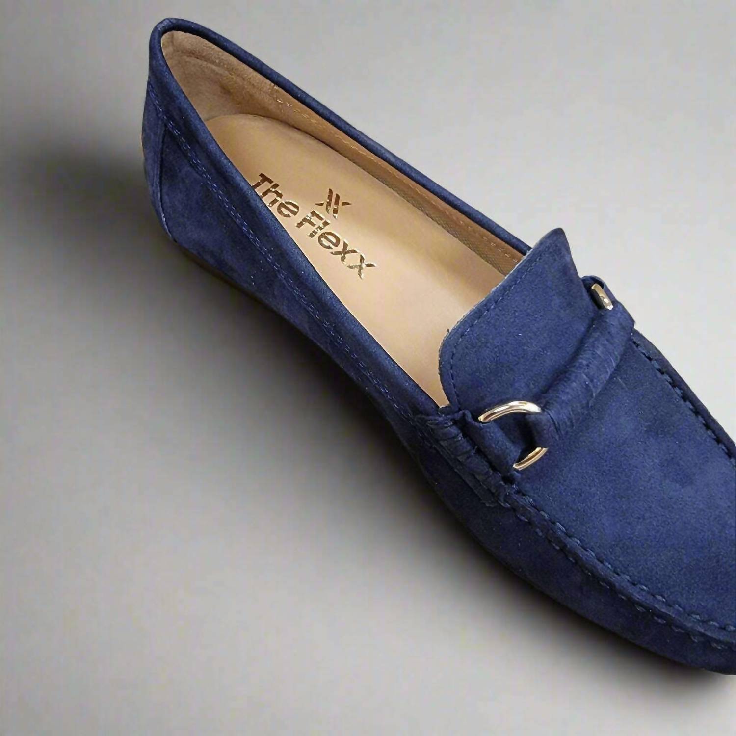 The FLEXX Women's Lionel Loafer in navy - women's flats - view 6
