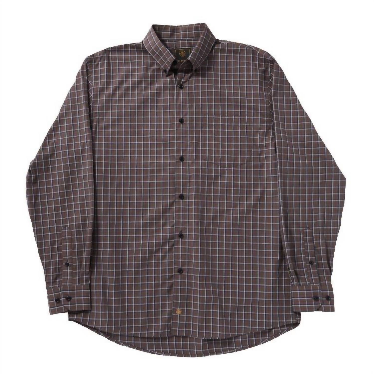 F/X Fusion Men's Multi Check Long Sleeve Shirt in gray - men's shirt