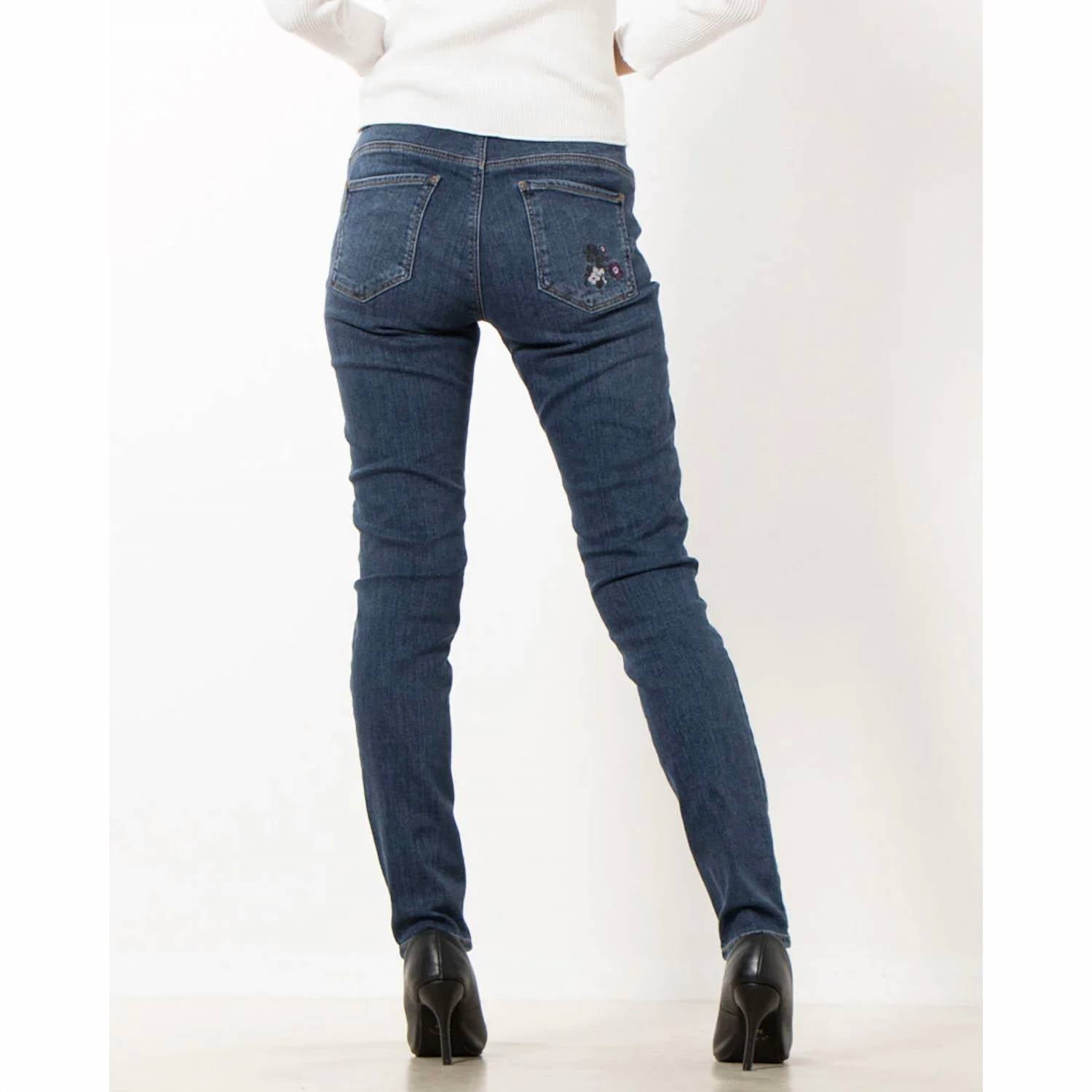 Desigual - Floral Embroidered Skinny Jean