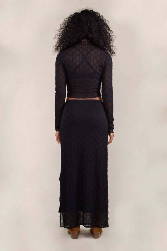Nlt - Jacquard Mesh Maxi Skirt - Plus