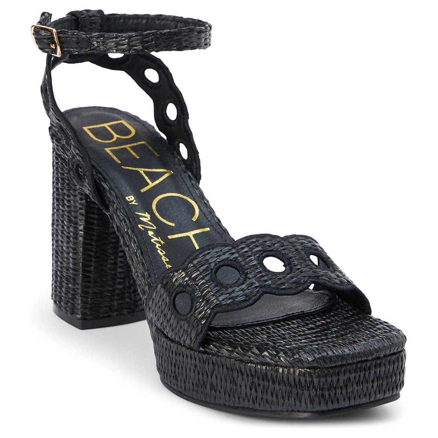 Matisse Women's Moorea Block Heel Ankle Strap Sandals in black - women's sandal