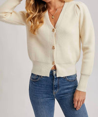 Bluivy - Button Down V Neck Cardigan