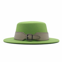 Nf - Women's Woolen Belted Fedora Hat