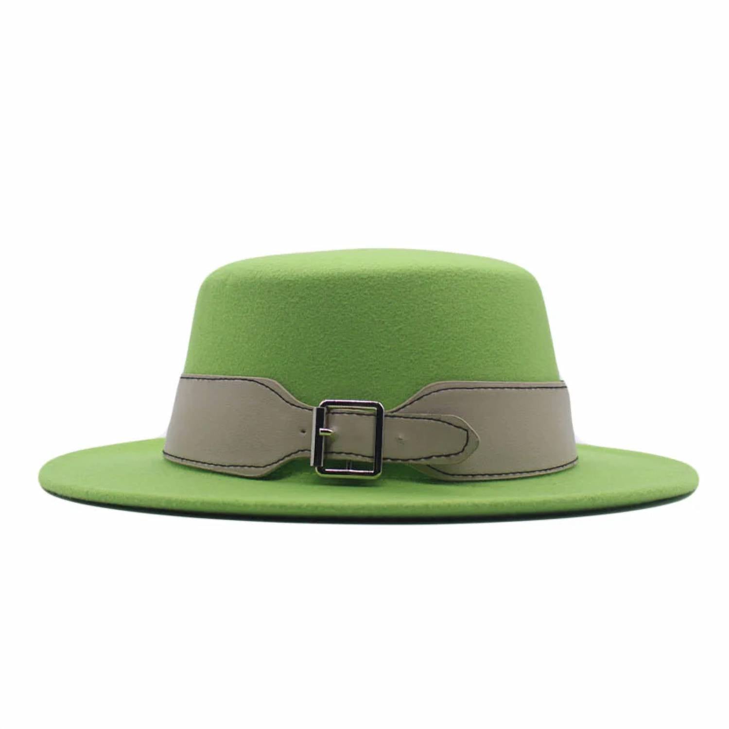 Nf - Women's Woolen Belted Fedora Hat