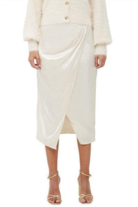 French Connection - Inu Satin Midi Wrap Skirt
