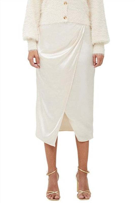 French Connection - Inu Satin Midi Wrap Skirt