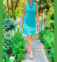 Gretchen Scott - Women's Jersey Ruffneck Sleeveless Dress