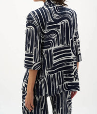 Joseph Ribkoff - Abstract Double-breasted Blazer