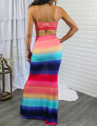 Surelymine - Over the Rainbow Cut Out Maxi Dress