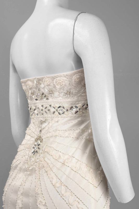 Sue Wong - Strapless Empire Waist Embellished Dress