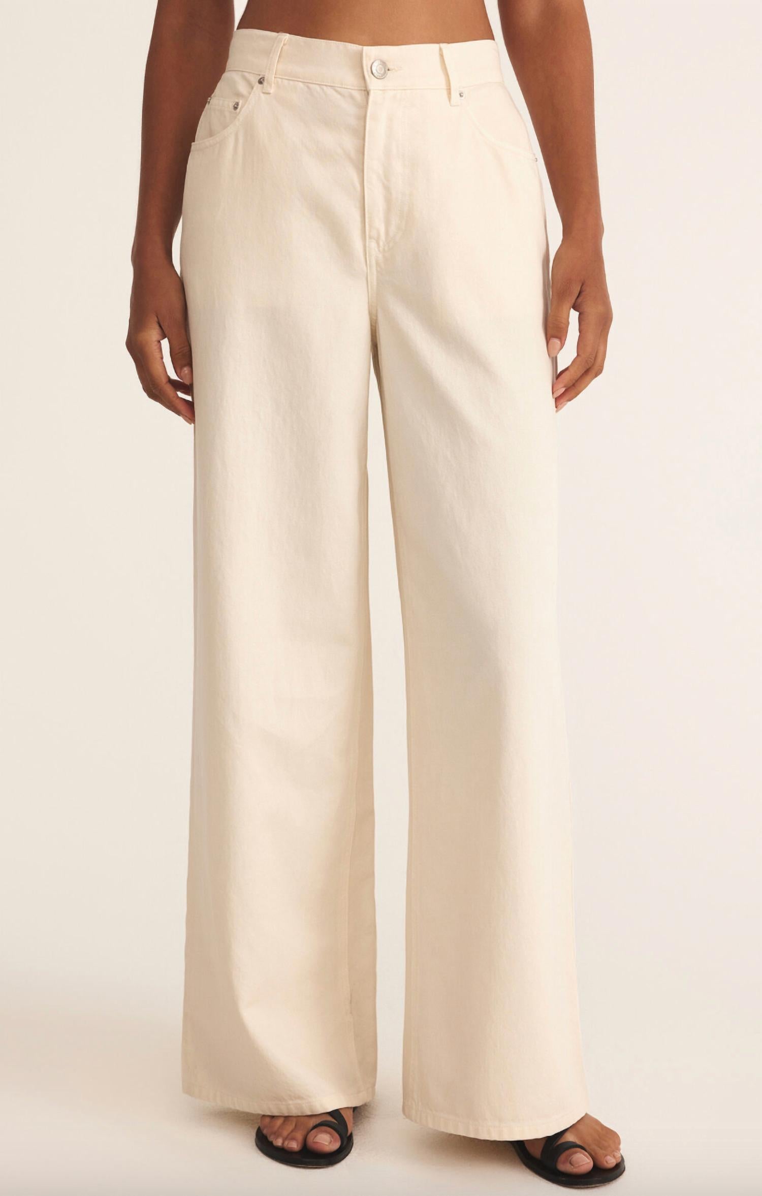 Z Supply - Women's Mia Loose Wide Leg Denim Pants