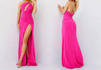 Jovani - Ruched One Shoulder Formal Dress