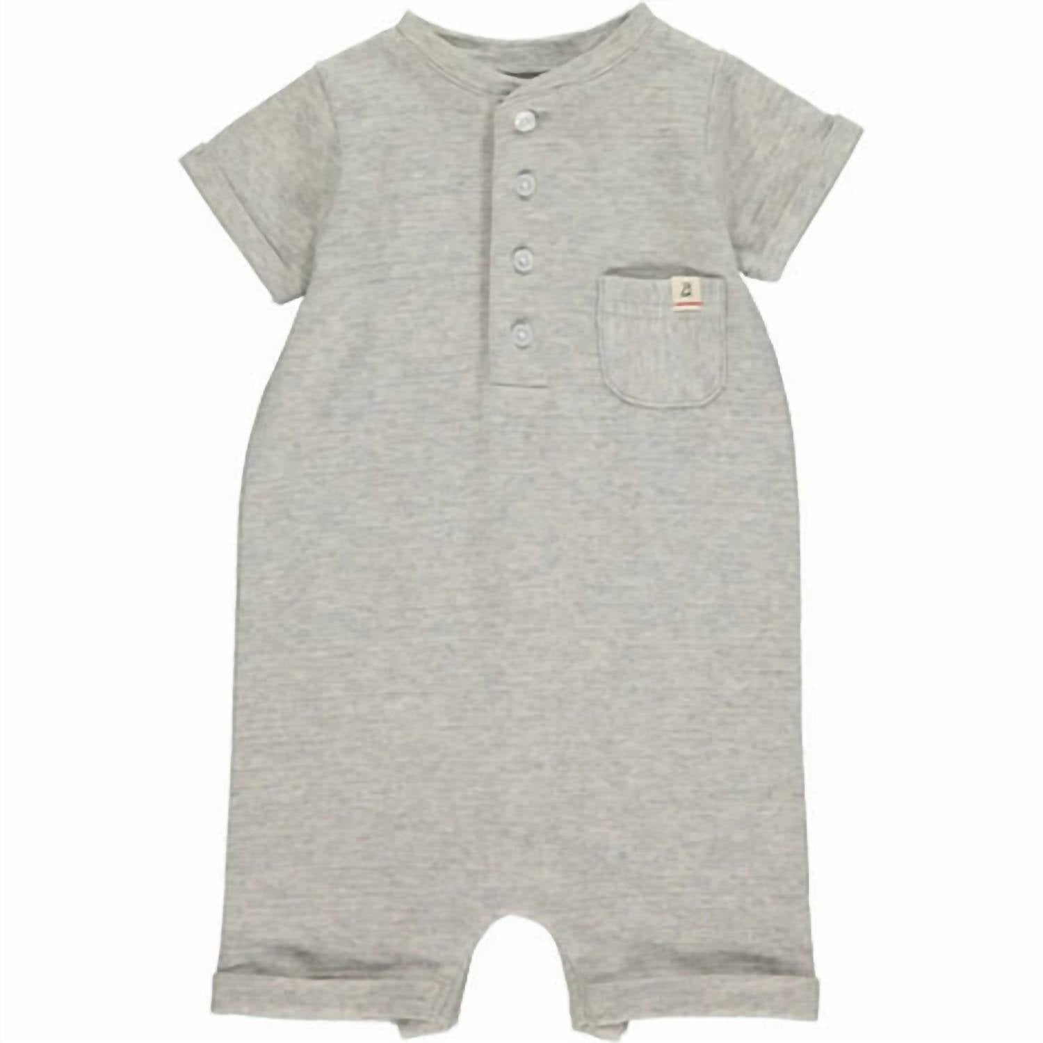 Me & Henry - Boy's Camborne Henley Ribbed Romper