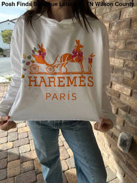 By Jodi Llc - Women's Haremes Easter Graphic Sweatshirt