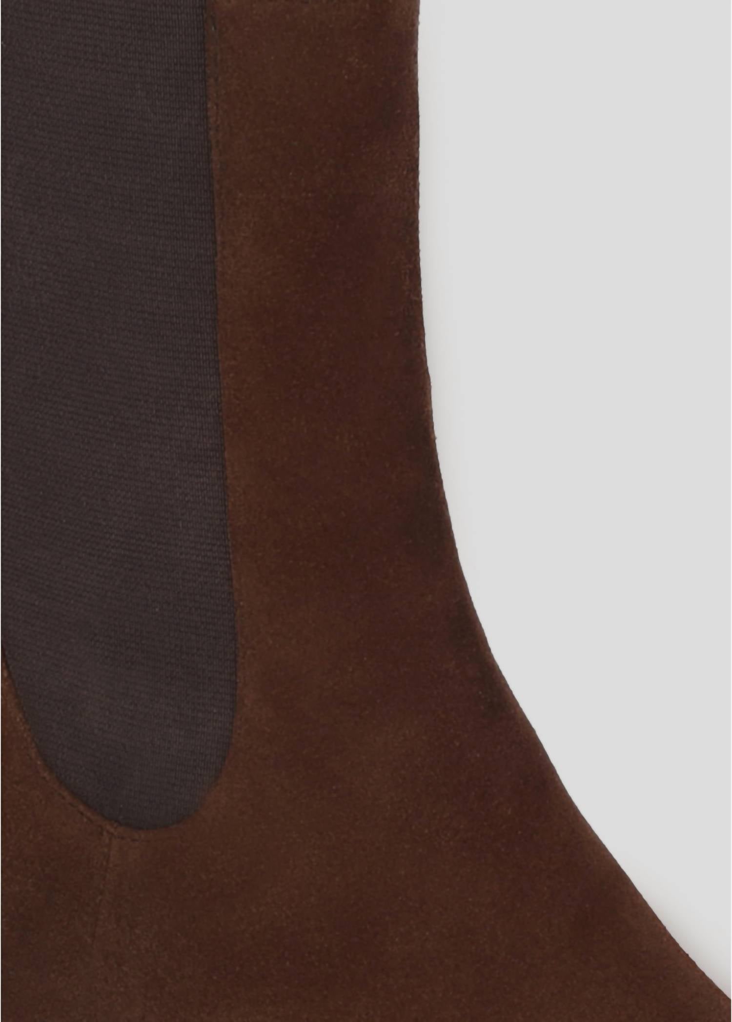 LOLA CRUZ Women's Richie Ankle Boots in brown suede - women's shoe - alternate view