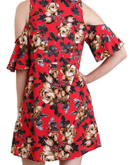 Umgee - Floral Cold Shoulder Dress