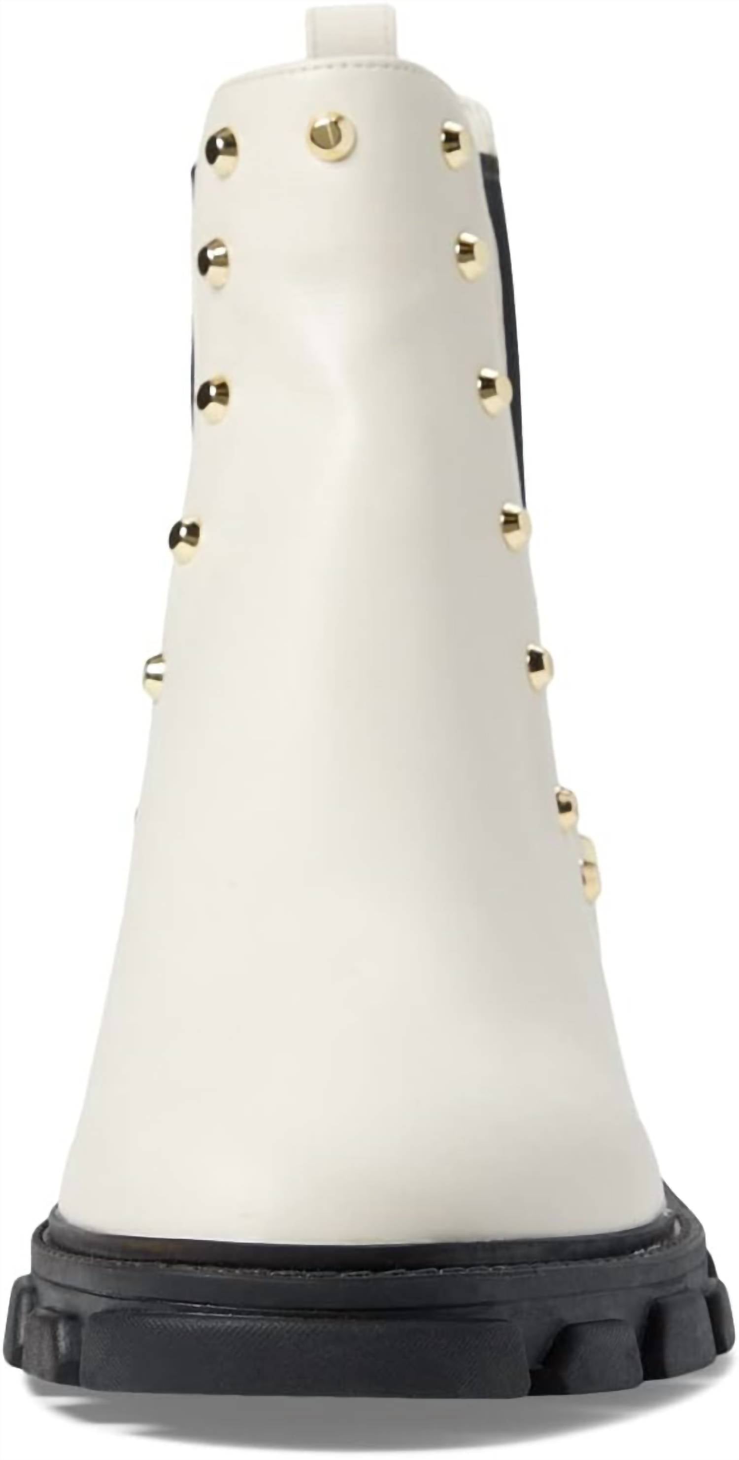 MICHAEL KORS Women's Ridley Pull-on Studded Chelsea Boots in cream - women's shoe - alternate view