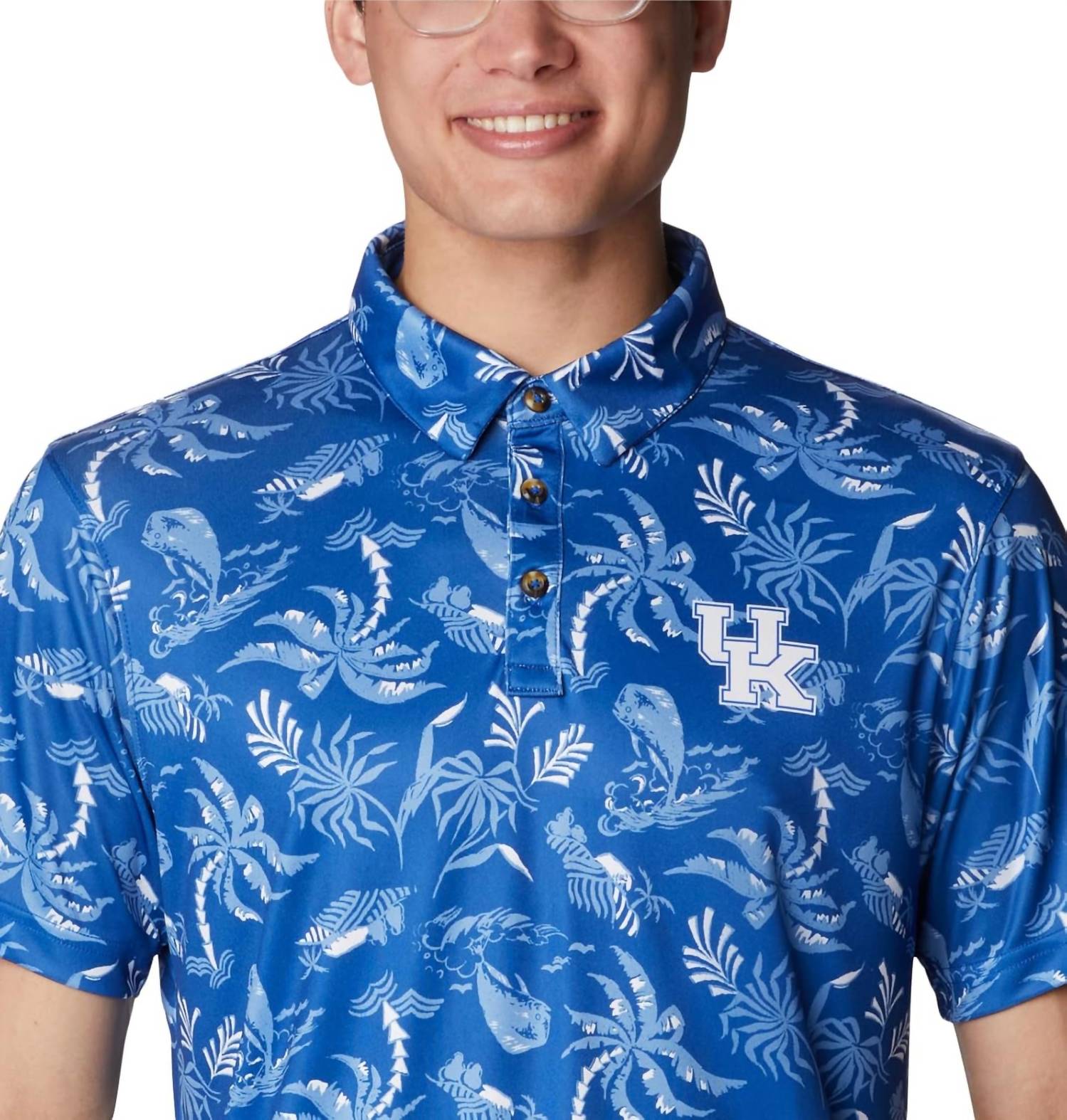 Columbia Super Terminal Tackle Polo in uk azul - men's shirt - alternate view
