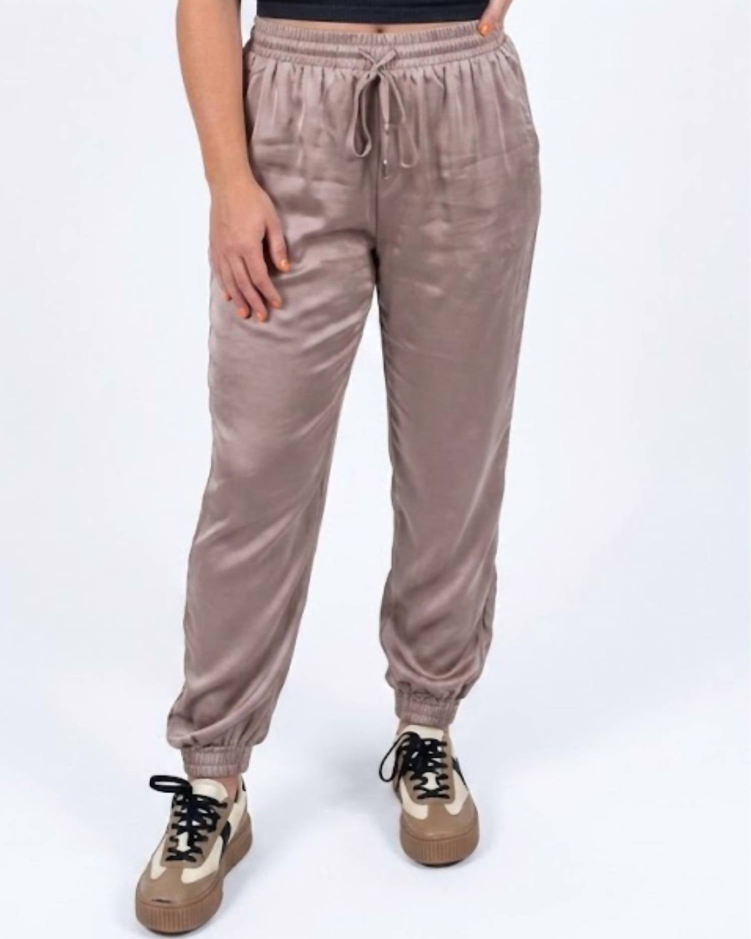 Ee:Some - Satin Jogger Pants