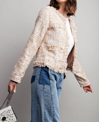 Easel - Pearl Tweed Jacket