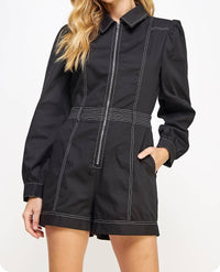 Strut & Bolt Reighlee Romper in black - women's pants