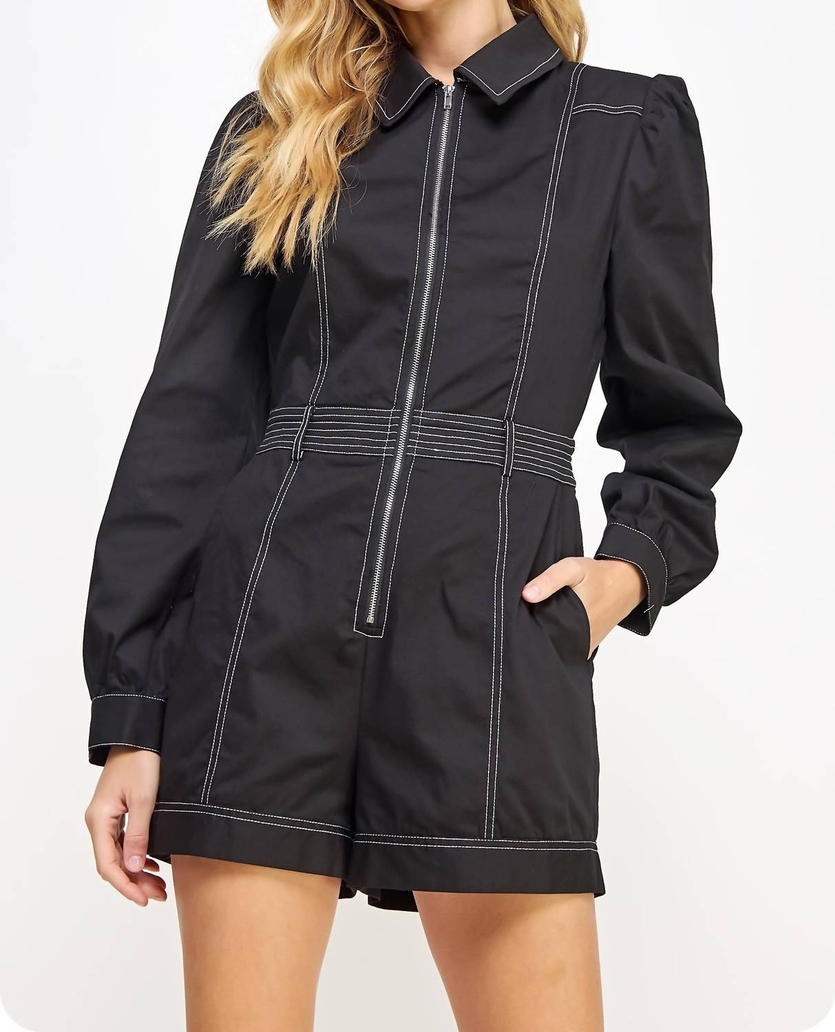 Strut & Bolt Reighlee Romper in black - women's pants